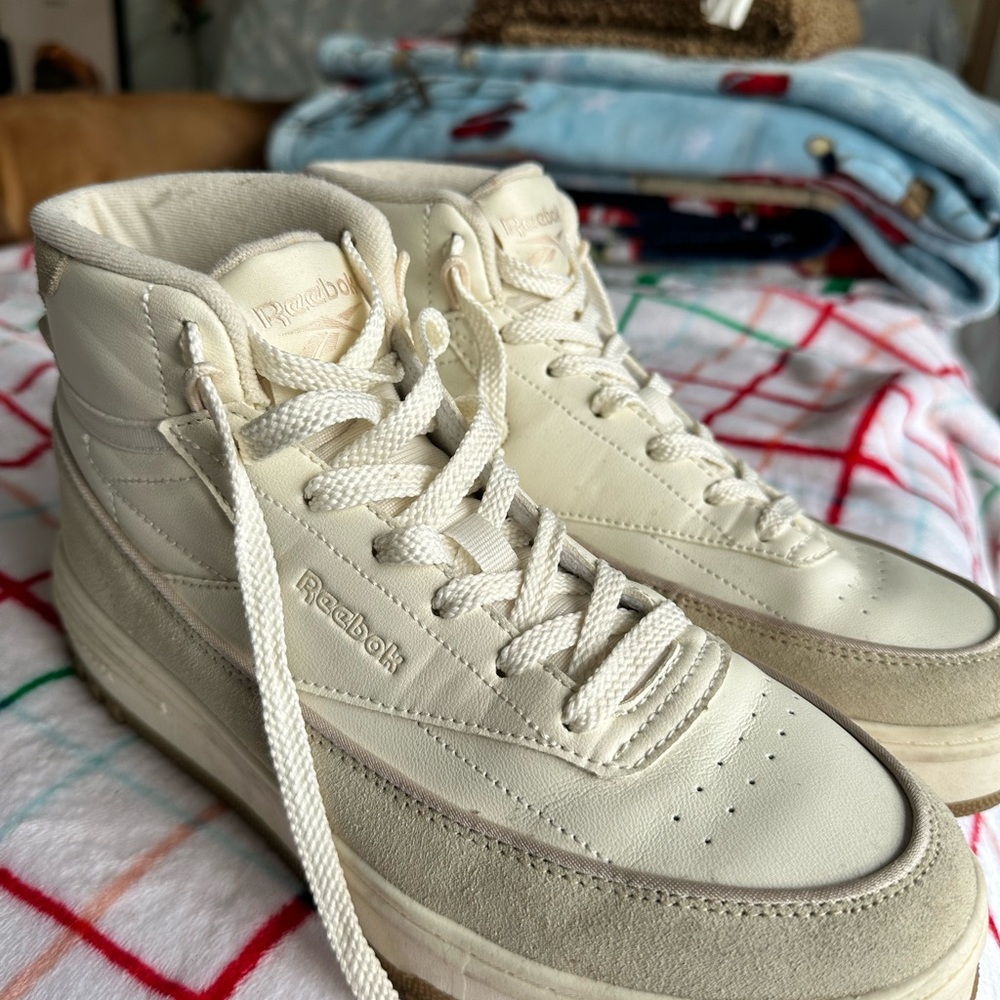 Reebok Off-White High-Top Sneakers